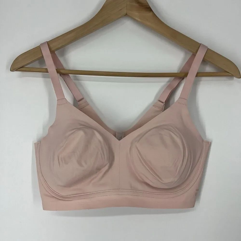 Tommy John Bra Size Small D/DD Pink Comfort Smoothing Triangle Bralette Classic